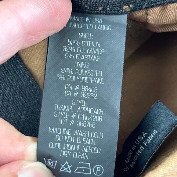 Theory Pull On Brown Elastic Waist Straight Leg Pant Trouser Sz 4 MSRP $129 - Picture 7 of 8